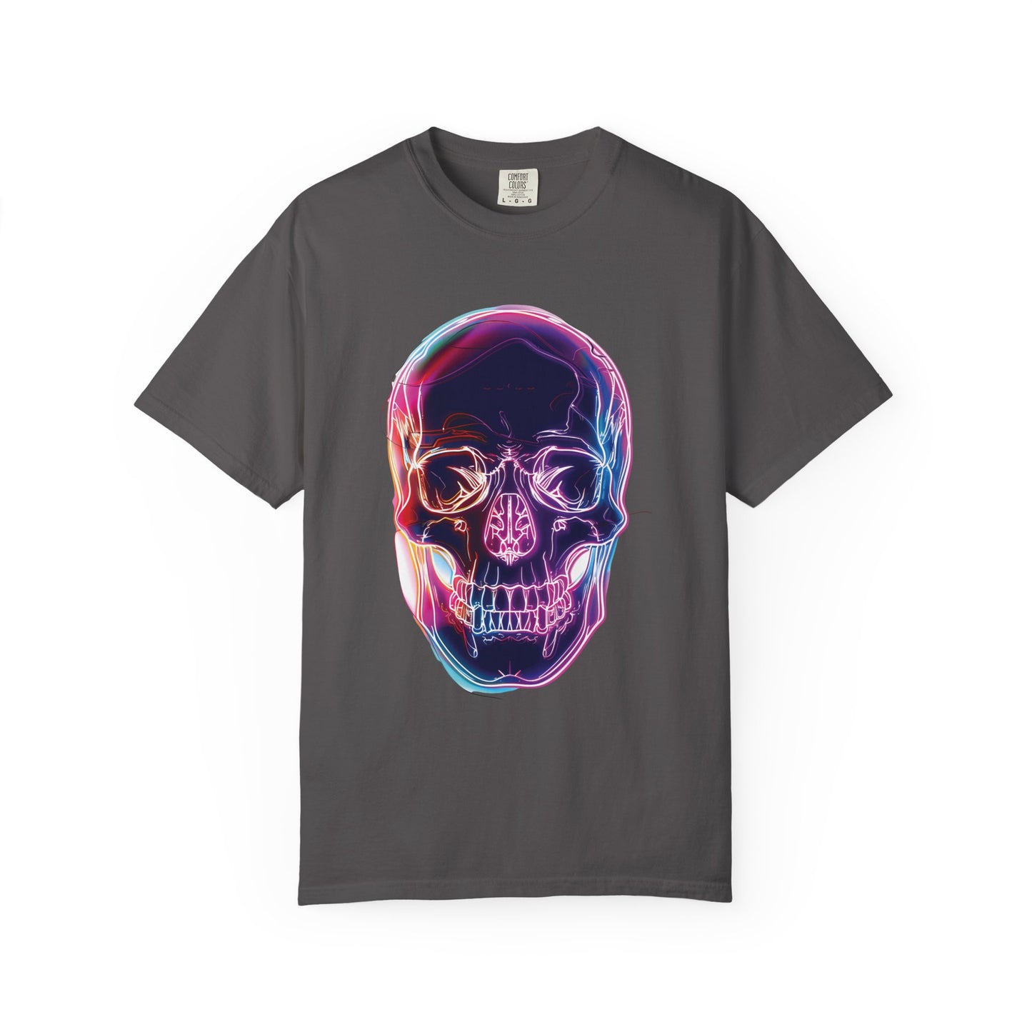 Neon Skull Graphic Unisex T-Shirt - Edgy Streetwear Fashion