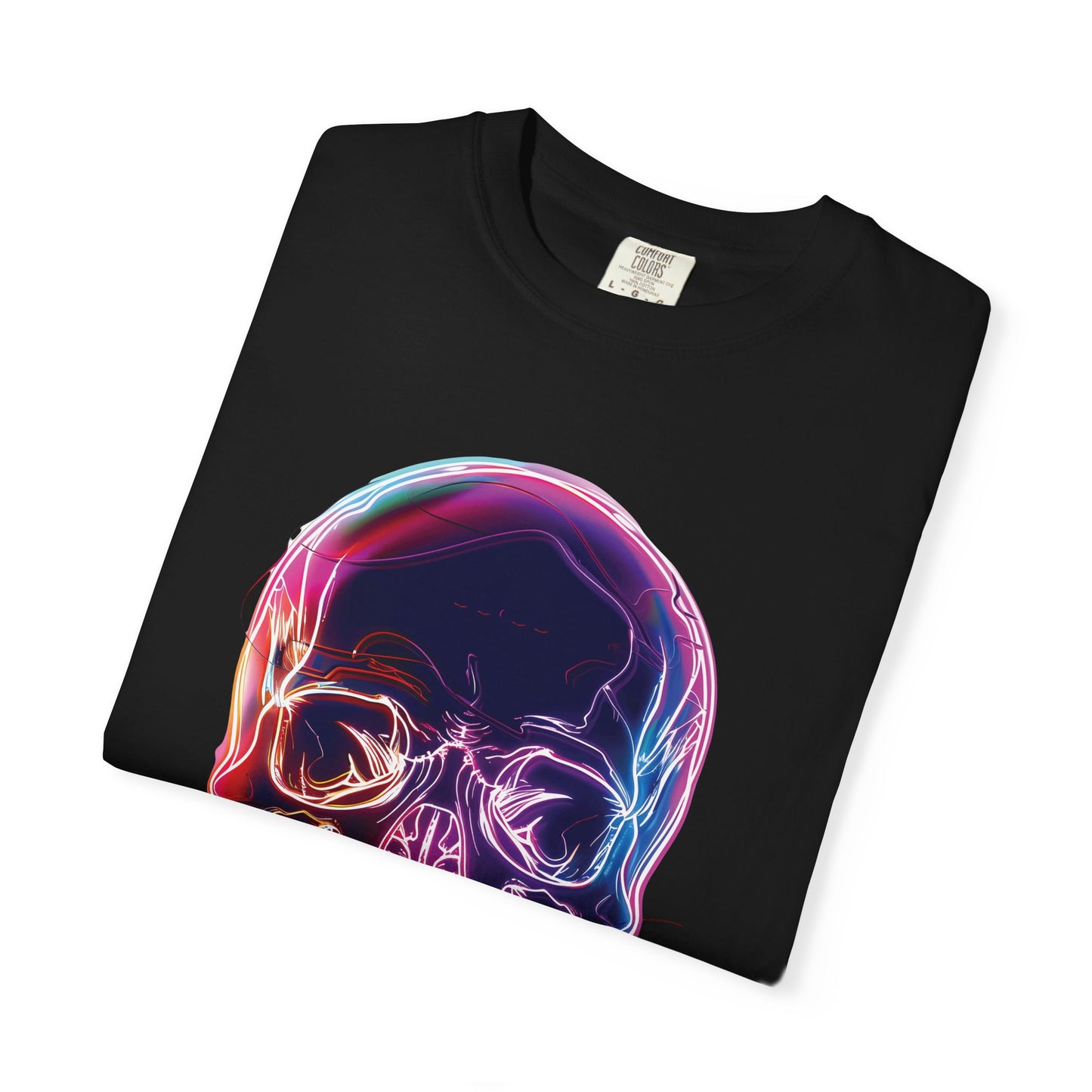 Neon Skull Graphic Unisex T-Shirt - Edgy Streetwear Fashion