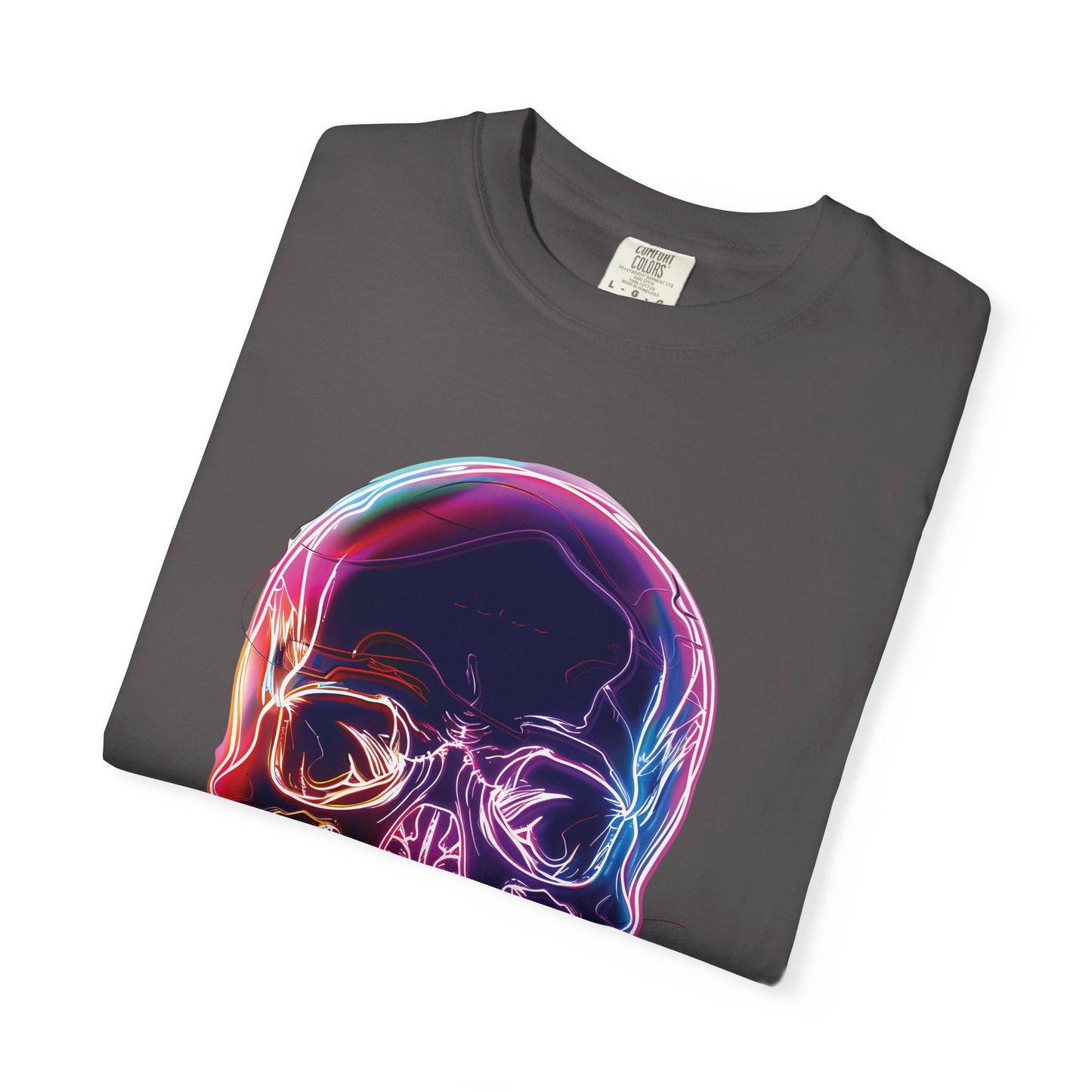 Neon Skull Graphic Unisex T-Shirt - Edgy Streetwear Fashion