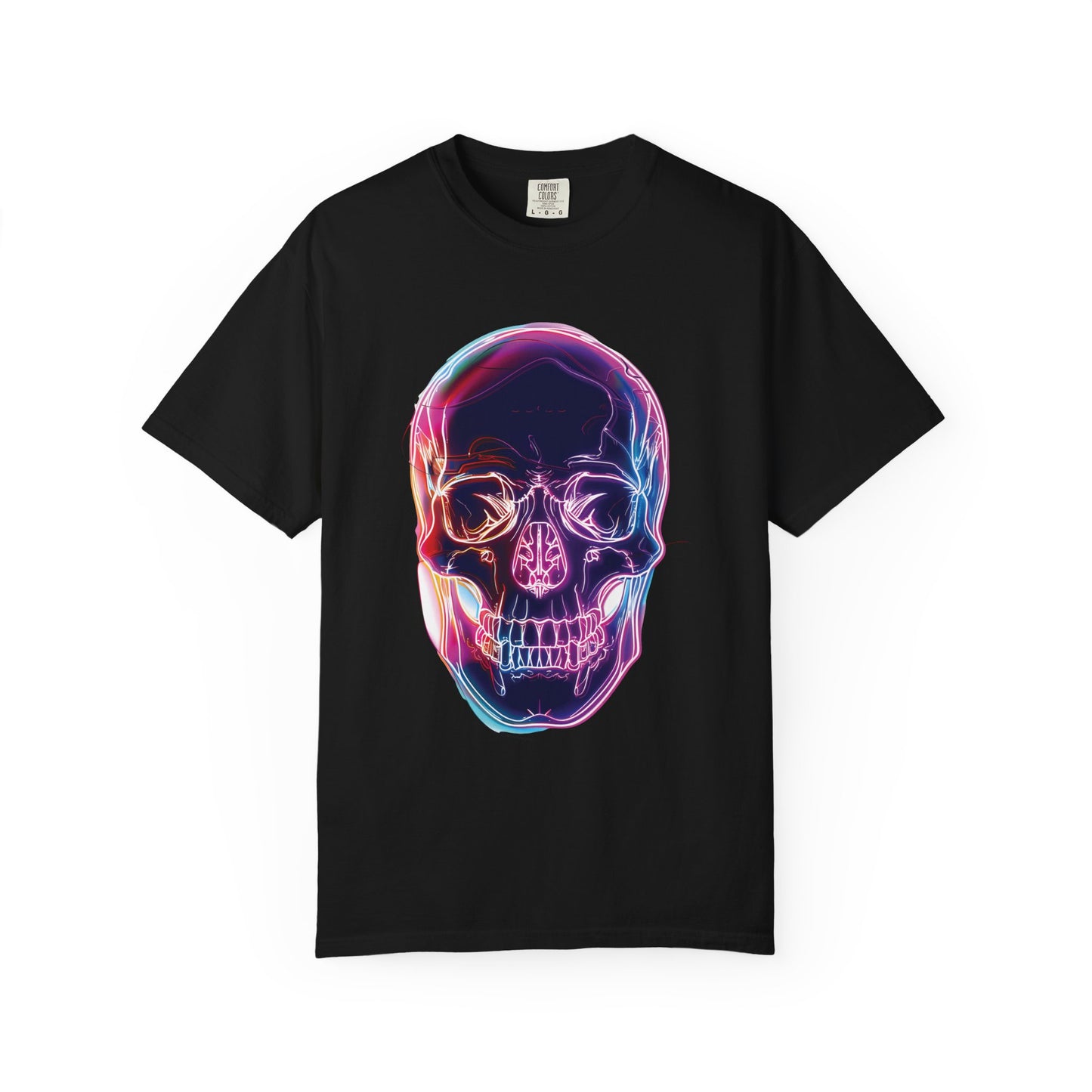 Neon Skull Graphic Unisex T-Shirt - Edgy Streetwear Fashion