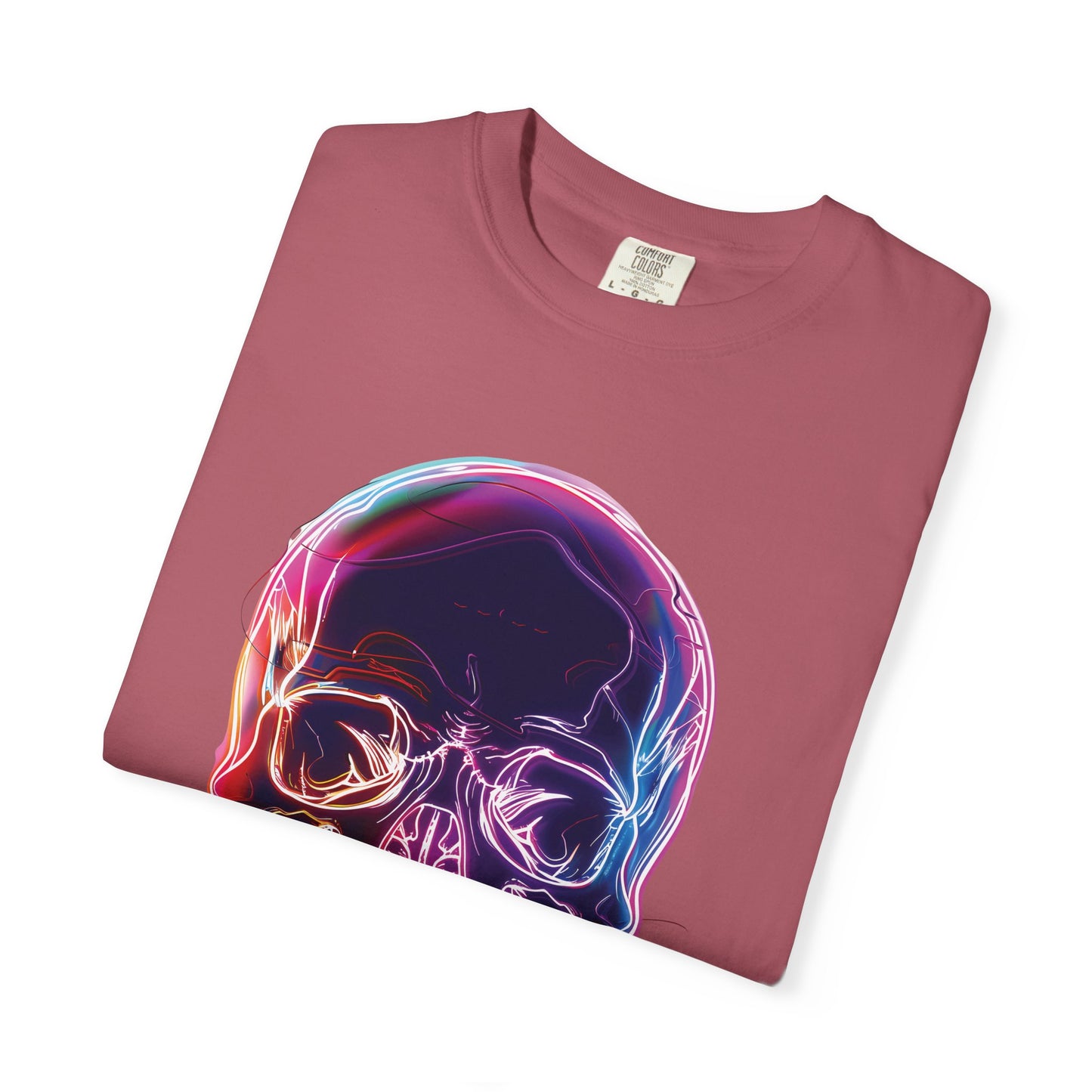 Neon Skull Graphic Unisex T-Shirt - Edgy Streetwear Fashion