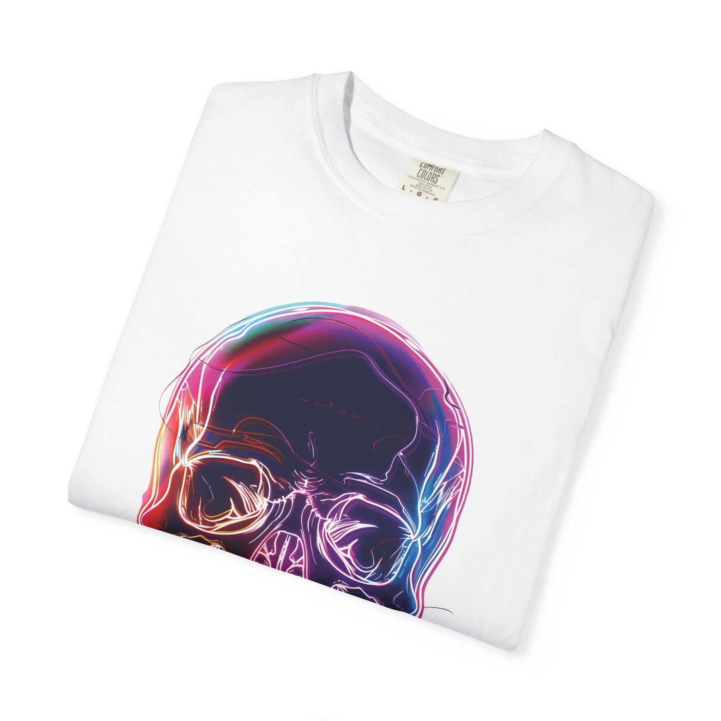 Neon Skull Graphic Unisex T-Shirt - Edgy Streetwear Fashion