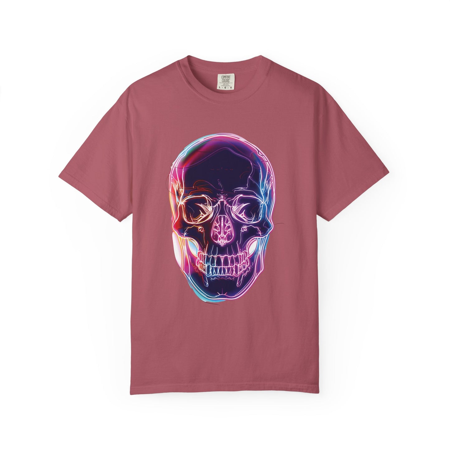 Neon Skull Graphic Unisex T-Shirt - Edgy Streetwear Fashion